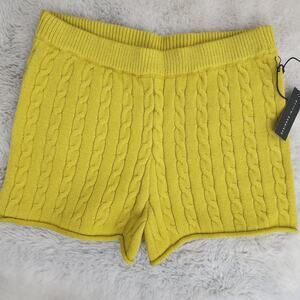 NWT Callahan Revolve Winona Cable Knit Sweater Shorts Dandelion Yellow XS